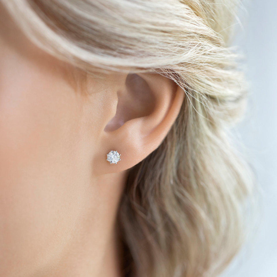 Náušnice s diamantom Essential Sparks