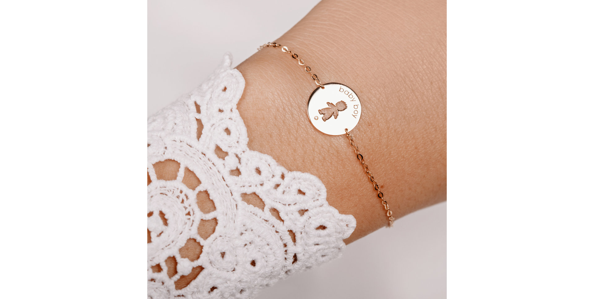 Náramok s diamantom Baby Boy