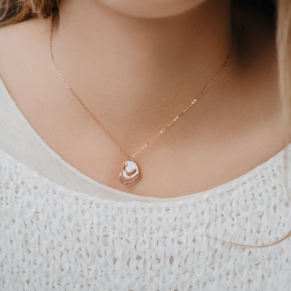 Náhrdelník s diamantom Live Laugh Love