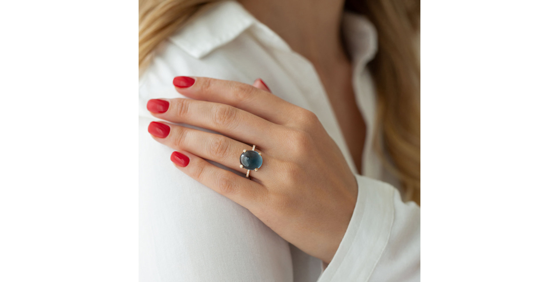 Prsteň s ametystom a diamantmi Niche