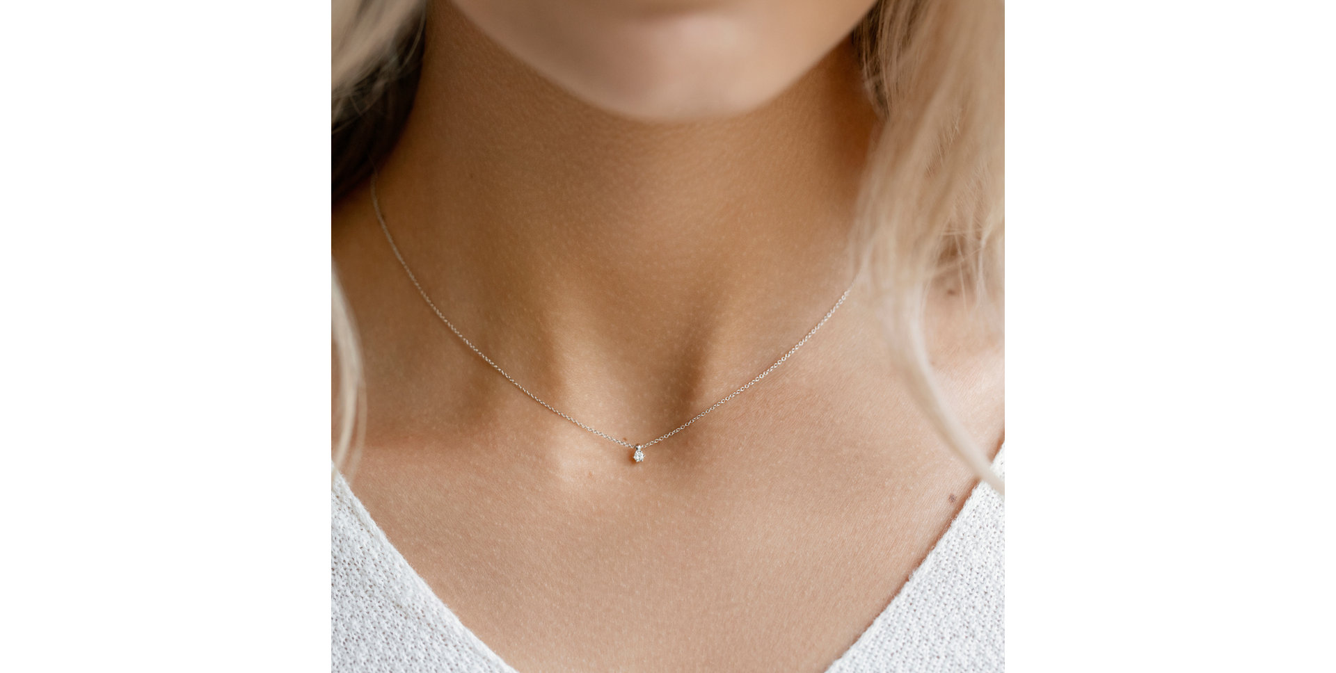 Náhrdelník s diamantom Eternal Drop