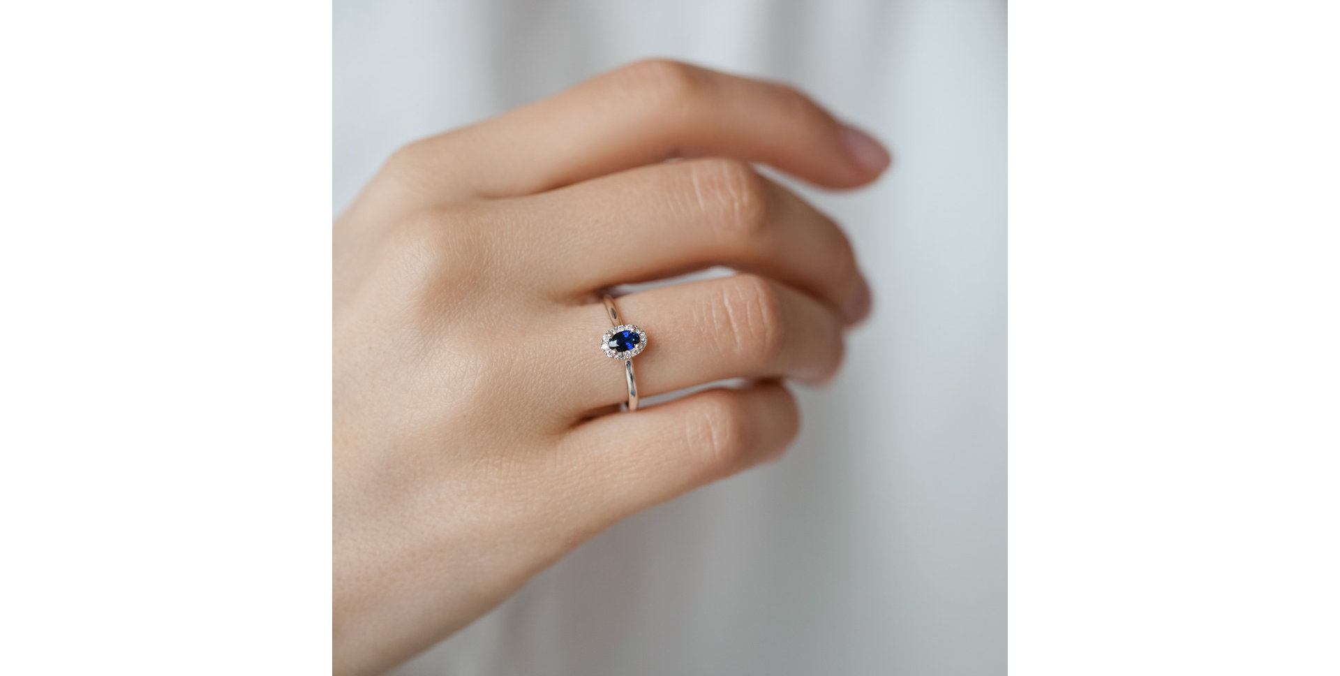 Prsteň so zafírom a diamantmi Princess Wish