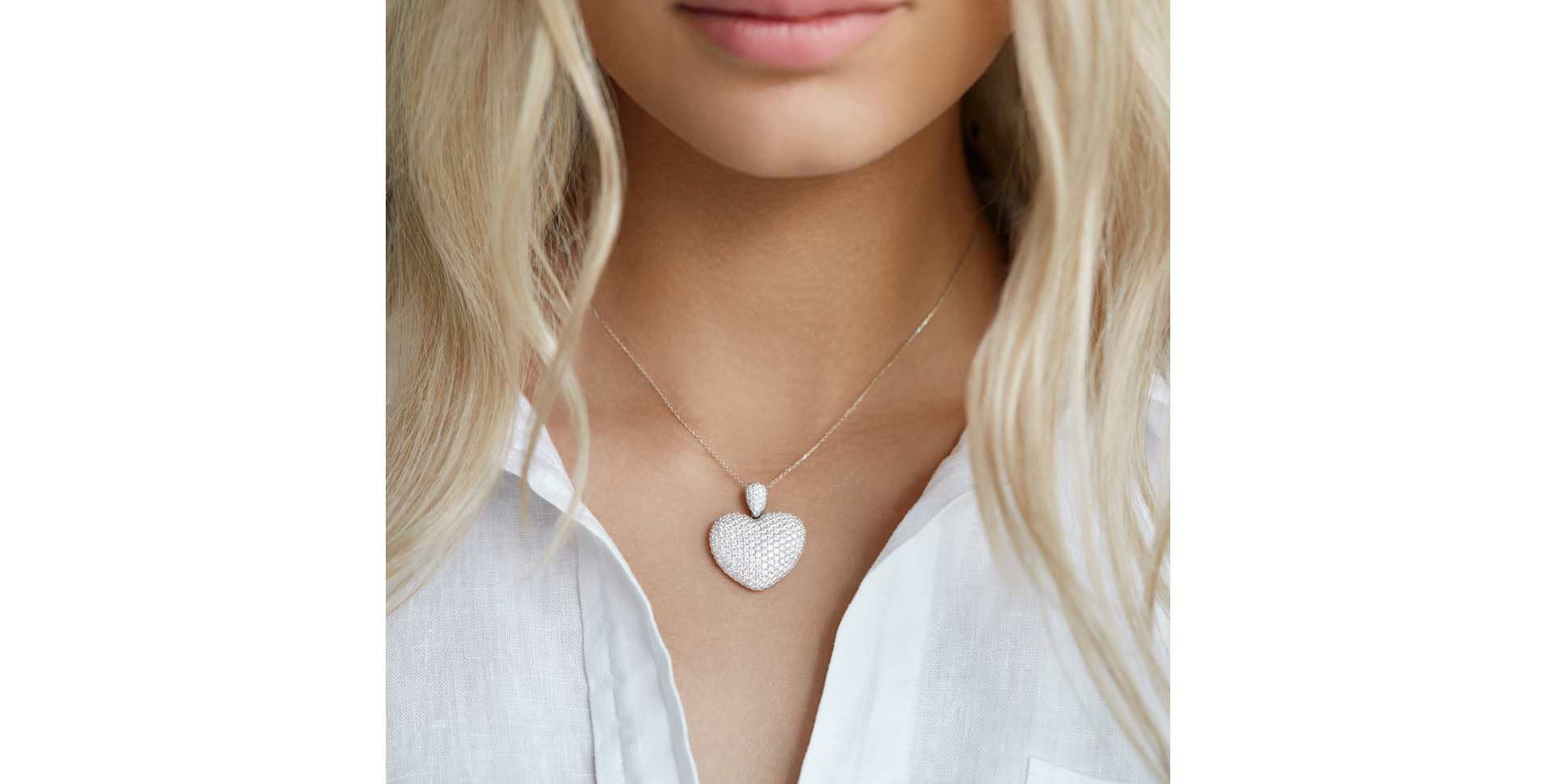 Přívěsok s hnedými diamantmi Heart Brilliance