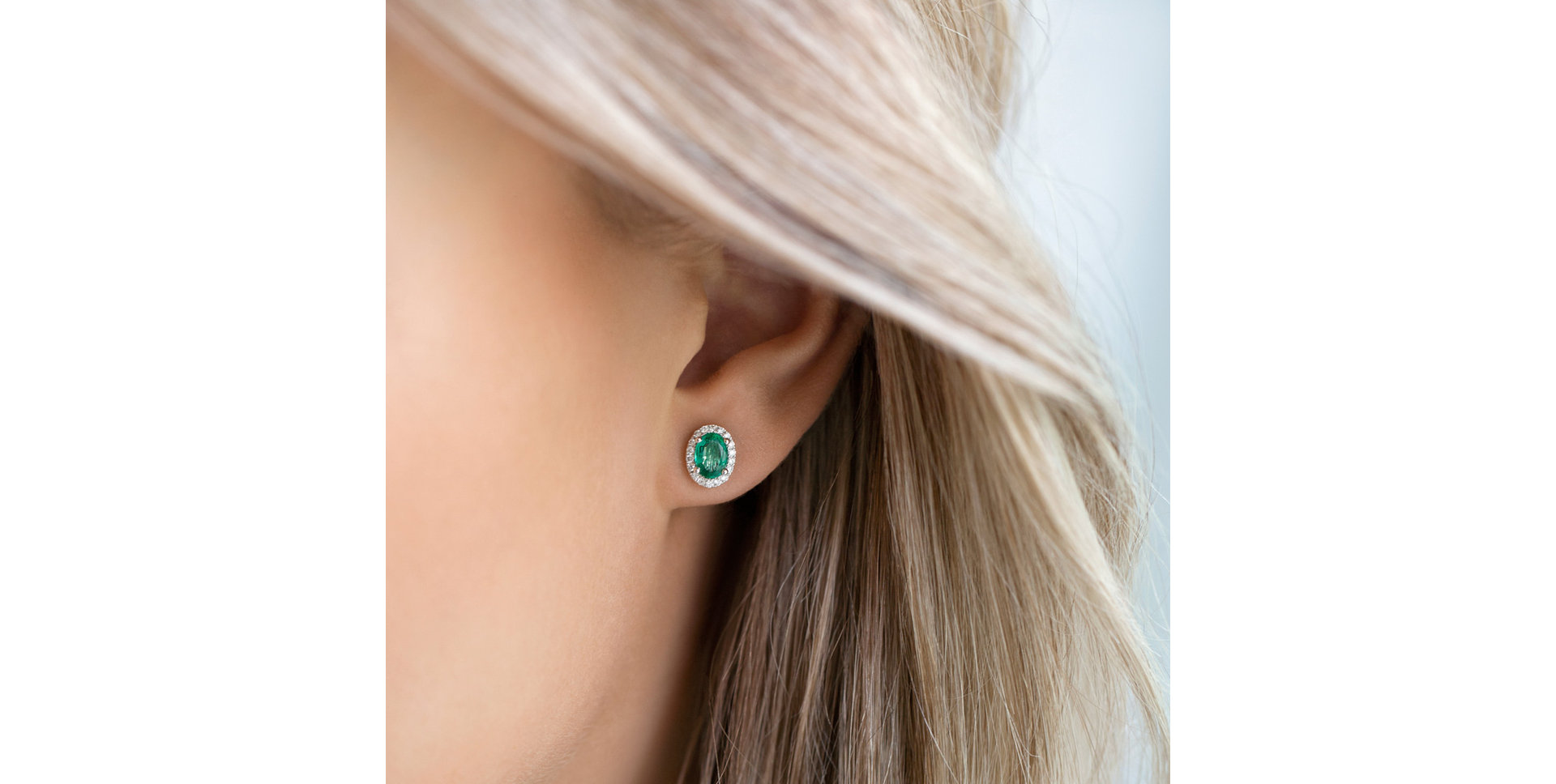 Náušnice s diamantmi a rubínom Princess