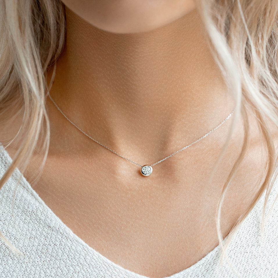 Náhrdelník s diamantom Sparkling Dots