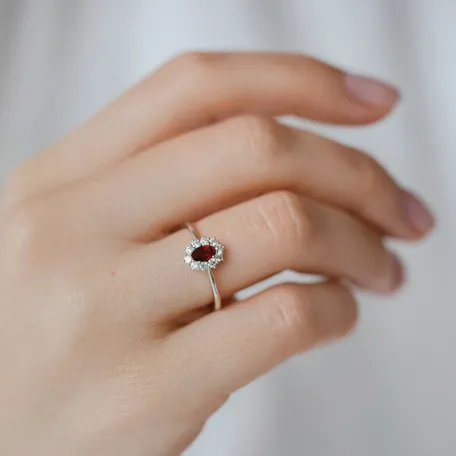 Prsteň s rubínom a diamantmi Princess Joy