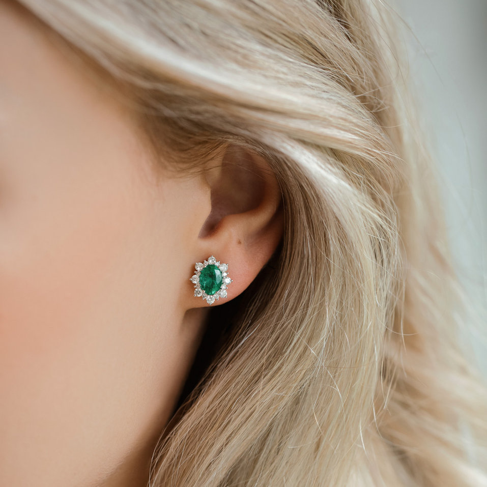 Náušnice s zafírom a diamantmi Mary Magdalene