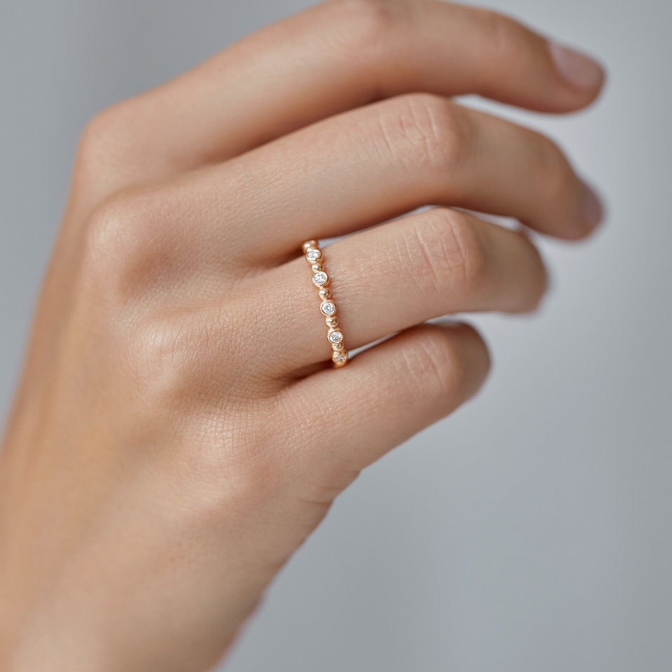 Prsteň s diamantmi Shiny Dots