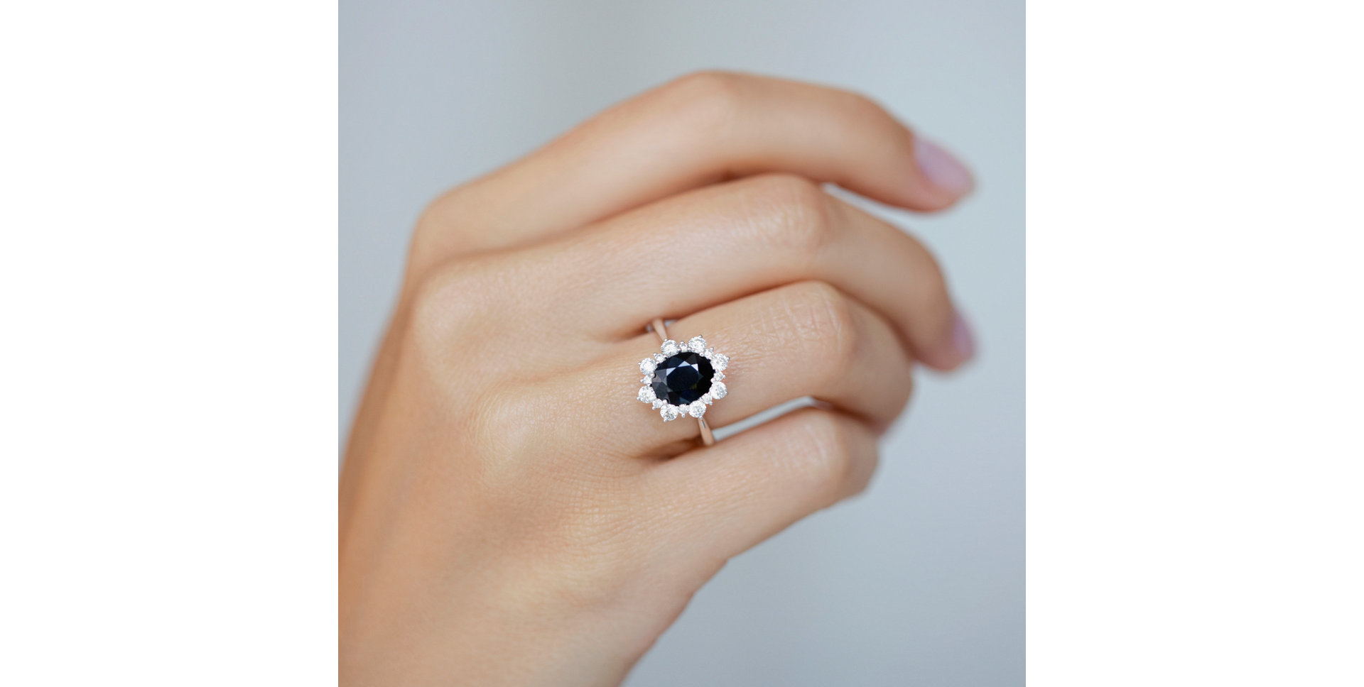 Prsteň so zafírom a diamantmi Trixie Princess