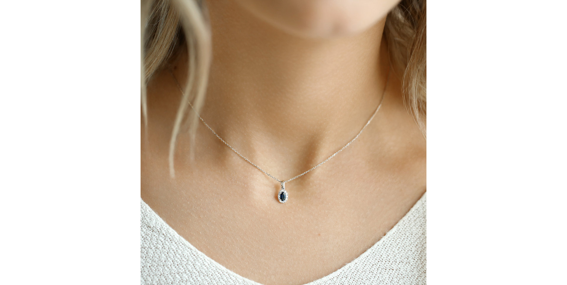 Přívěsok s tanzanitom a diamantmi Princess Essence