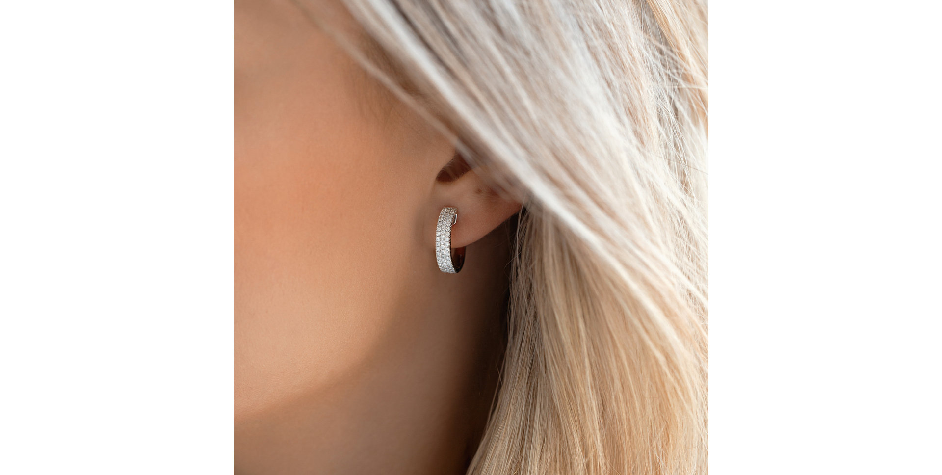 Náušnice s diamantmi Shiny Waterfall