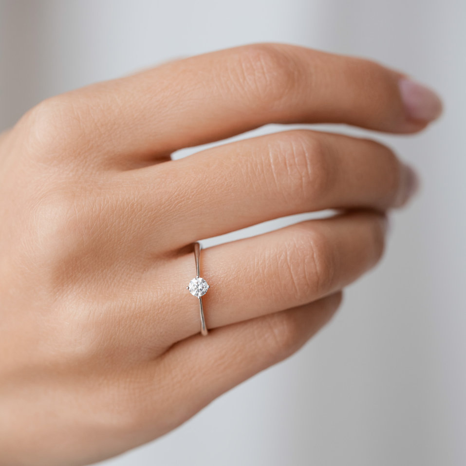 Prsteň s diamantom Made with Love