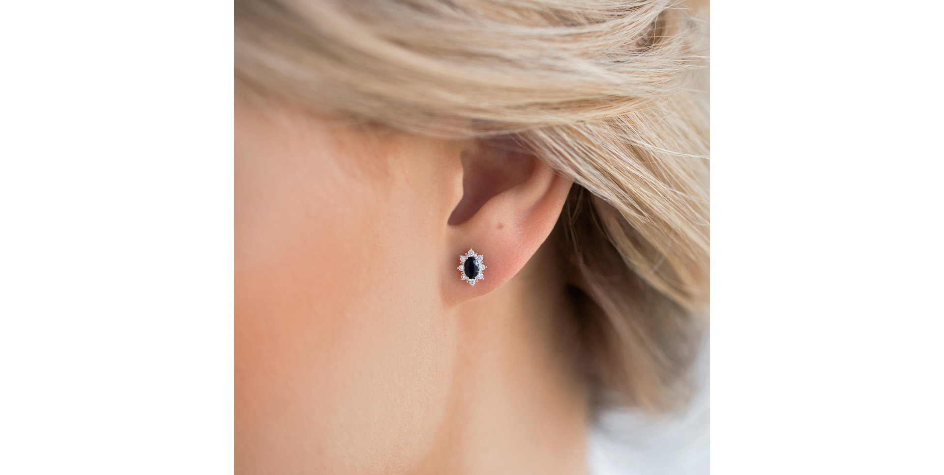 Náušnice s diamantmi a tanzanitom Princess