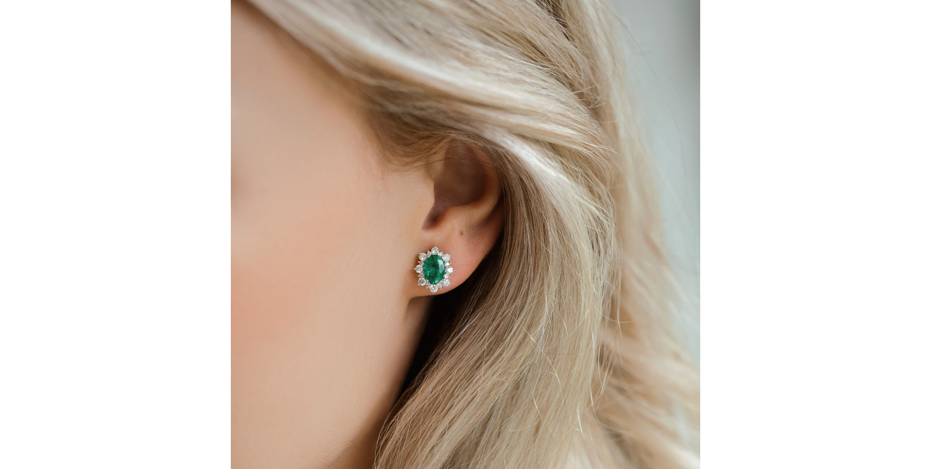 Náušnice s rubínom a diamantmi Princess