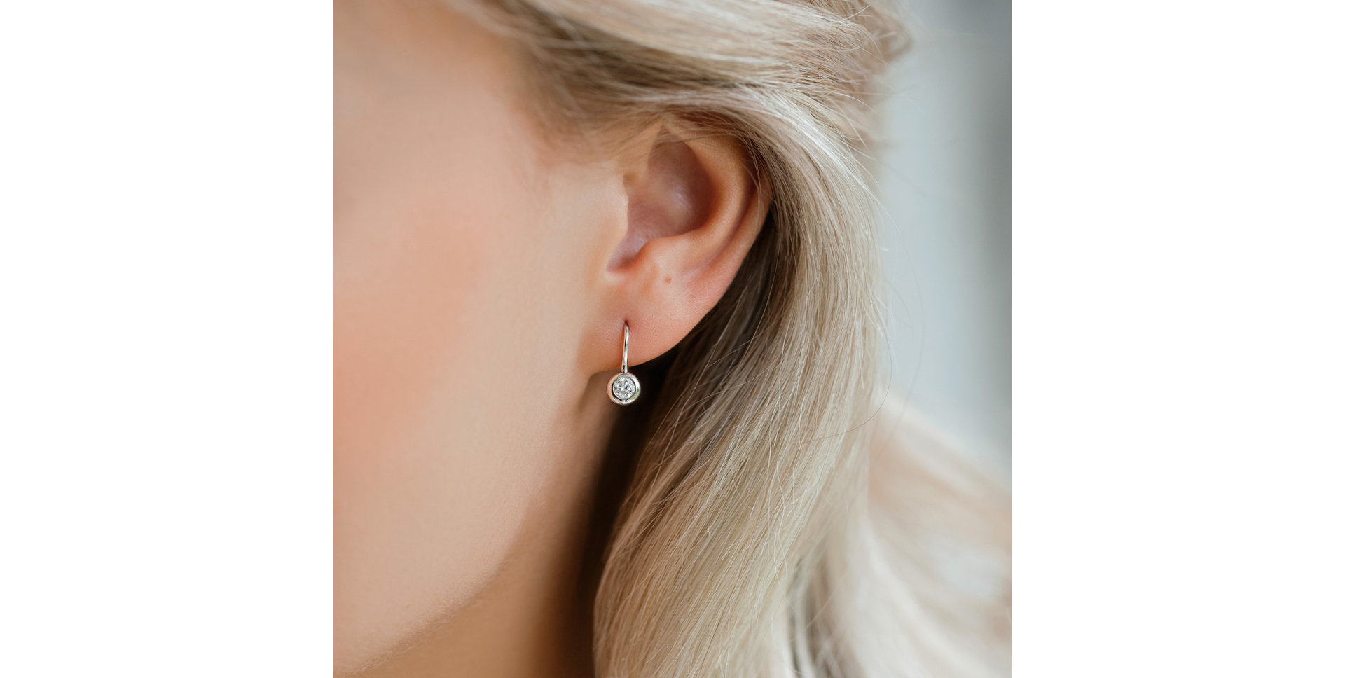 Náušnice s diamantom Sparkling Drops