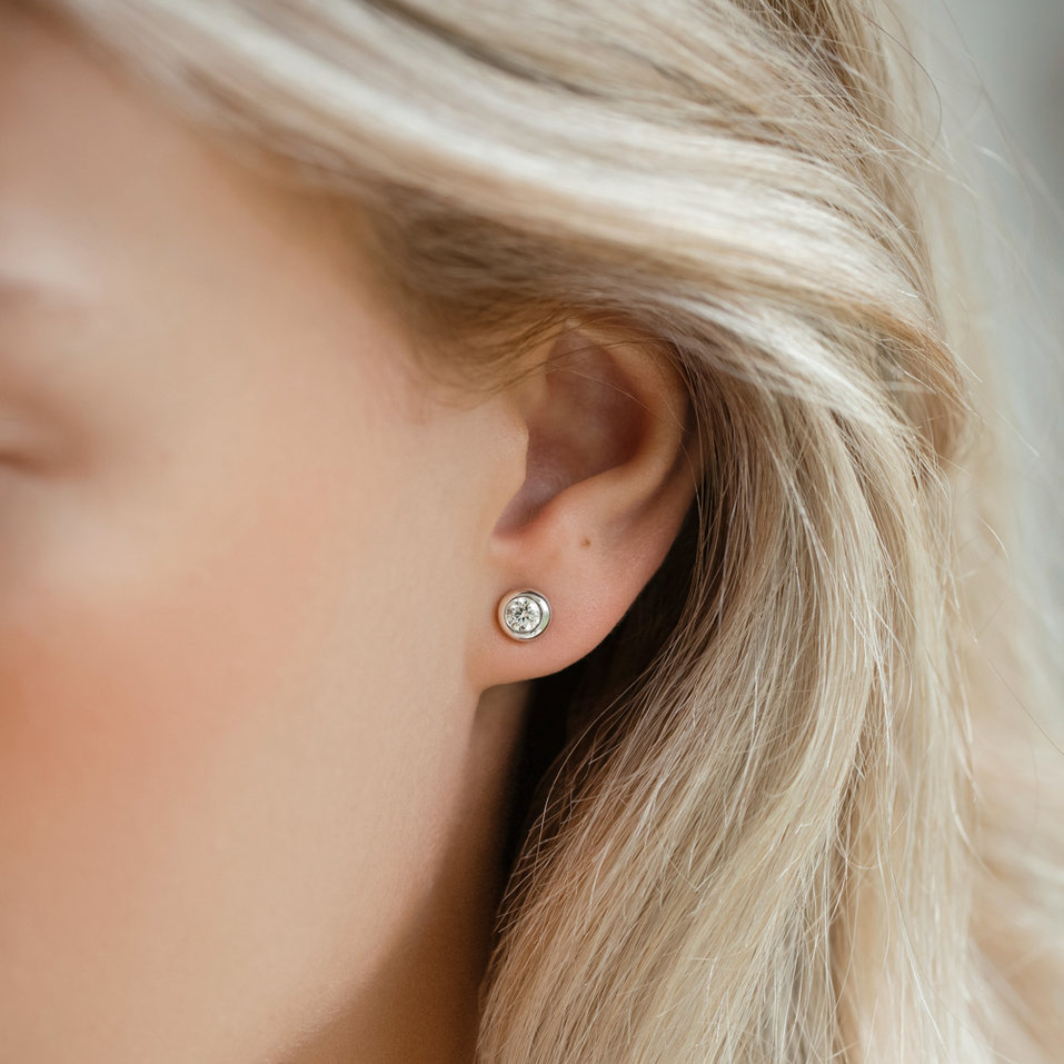 Náušnice s diamantom Sparkling Drops