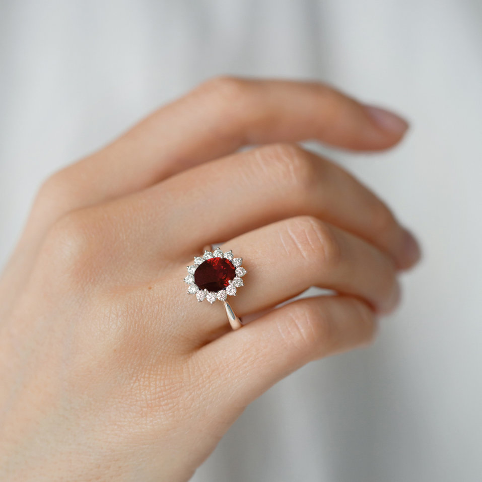 Prsteň s rubínom a diamantmi Princess