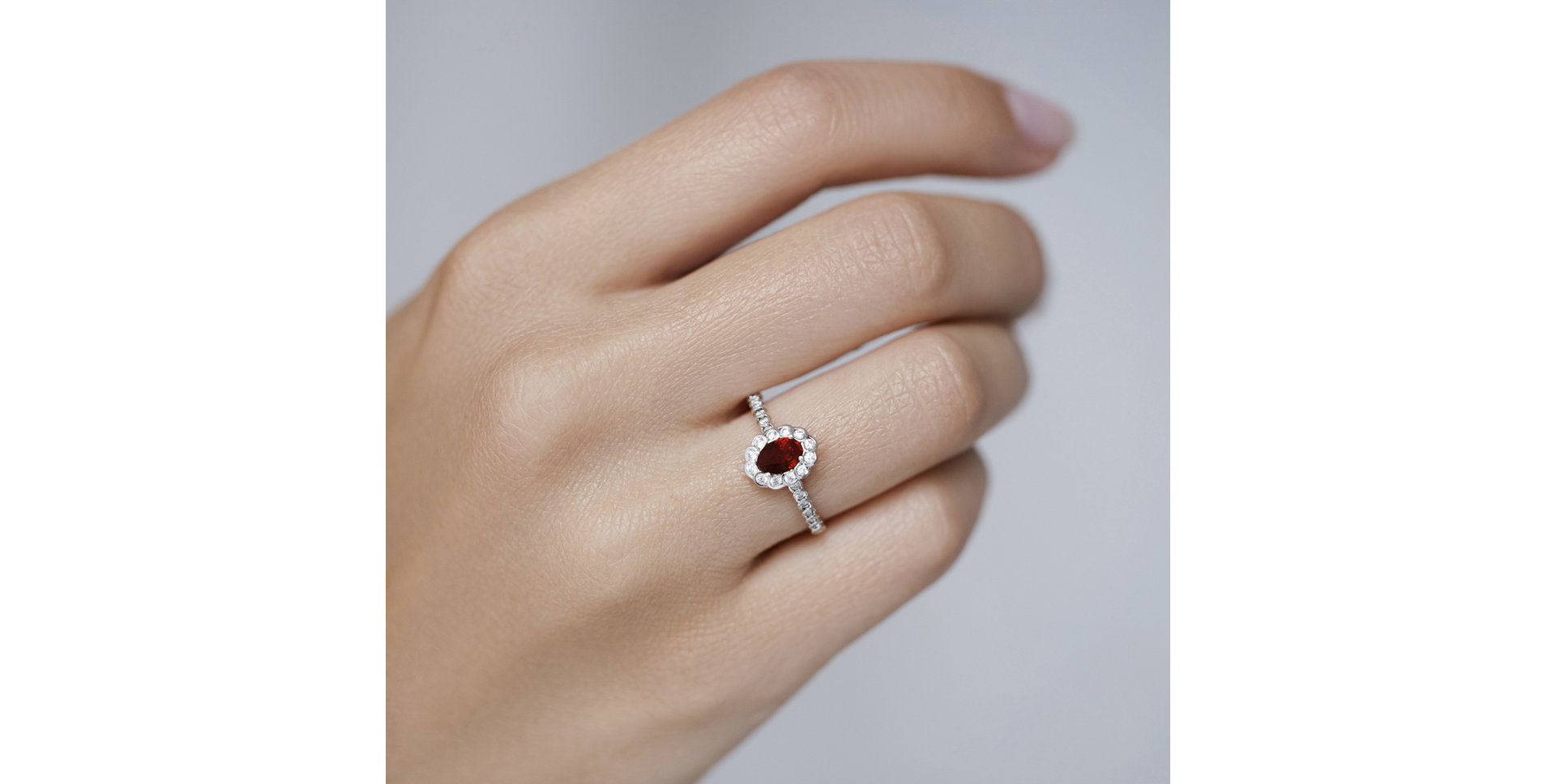 Prsteň s diamantmi a rubínmi Glamour Princess