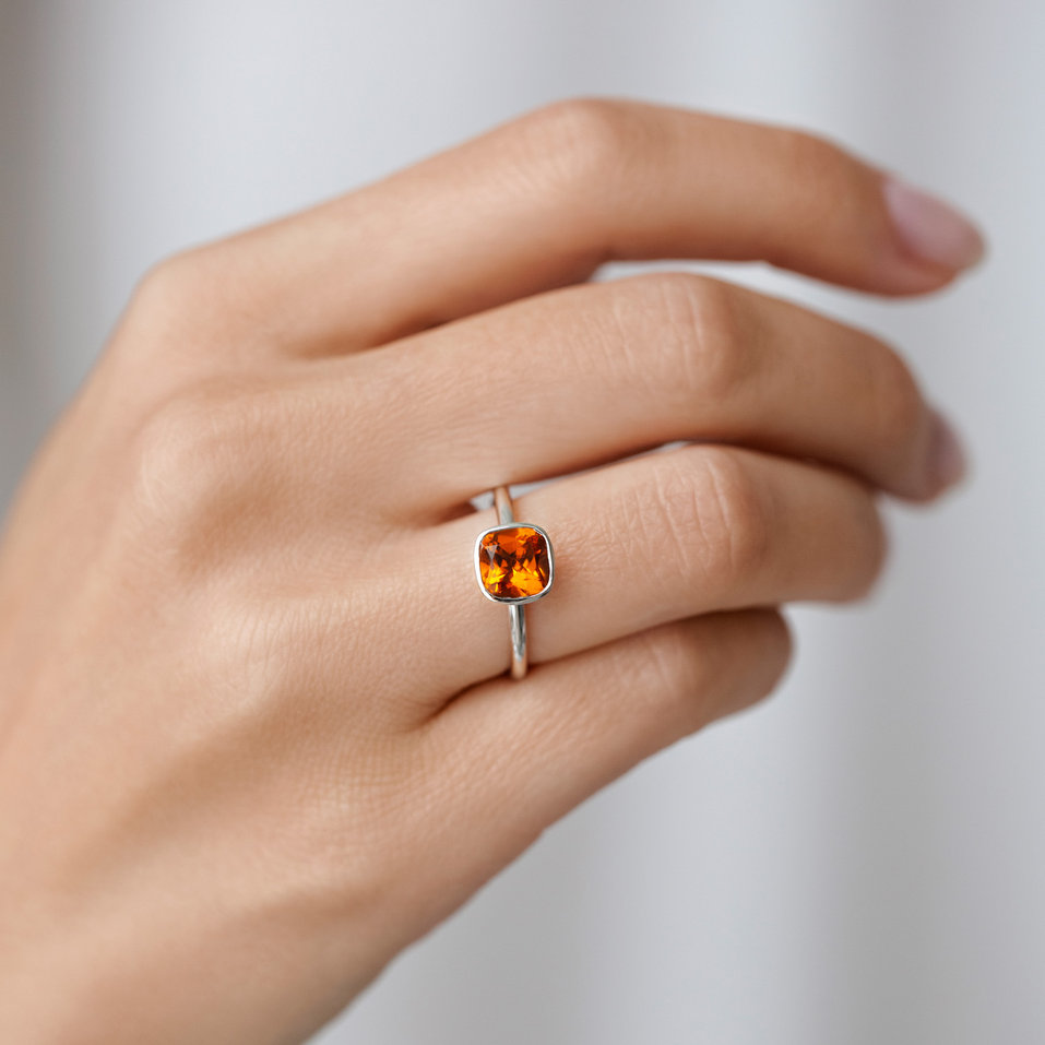 Prsteň s citrínom madeira Bonbon