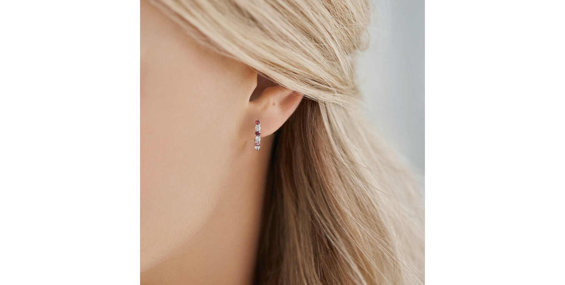 Náušnice s diamantmi a zafírmi Gem Grace