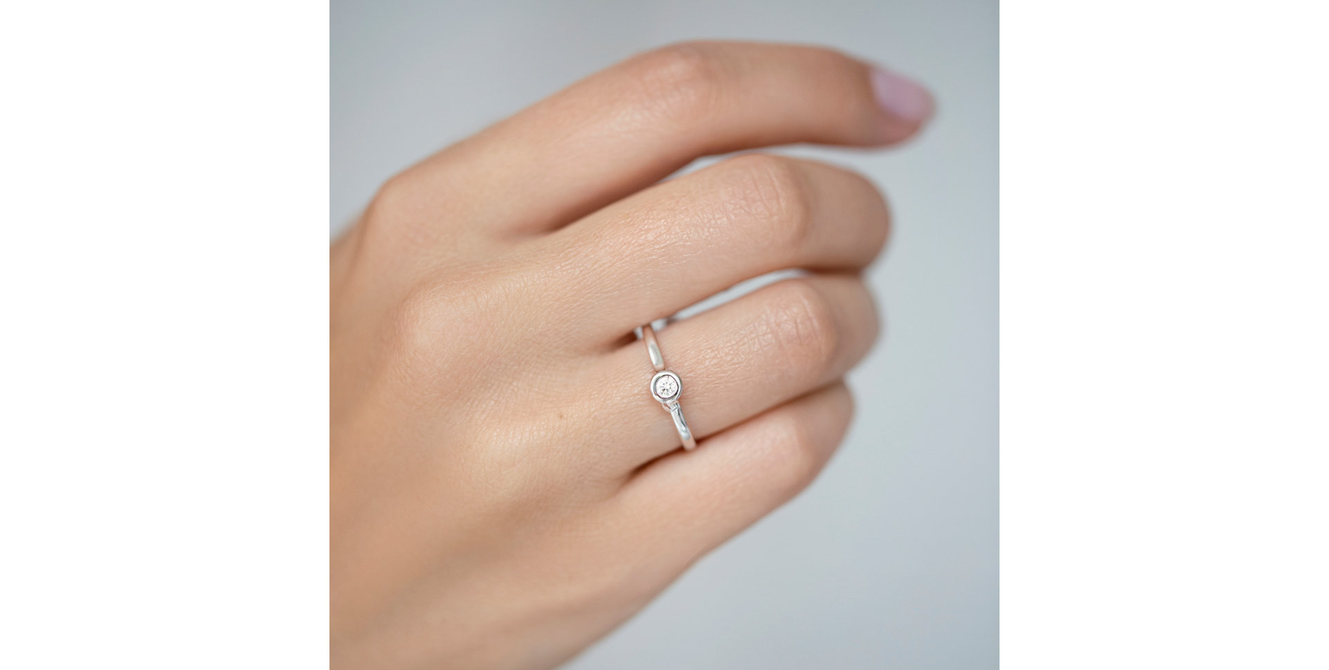 Prsteň s diamantom Classy Dot