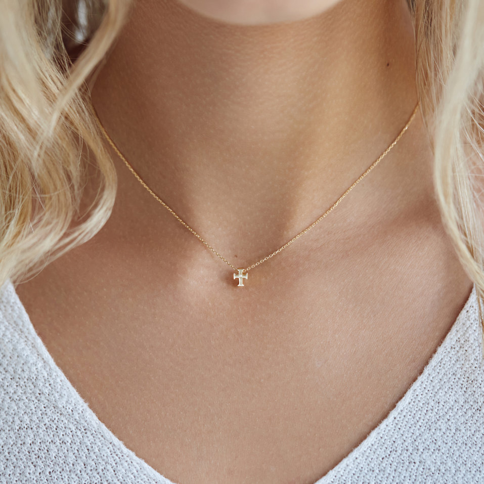 Náhrdelník s diamantom Small Cross