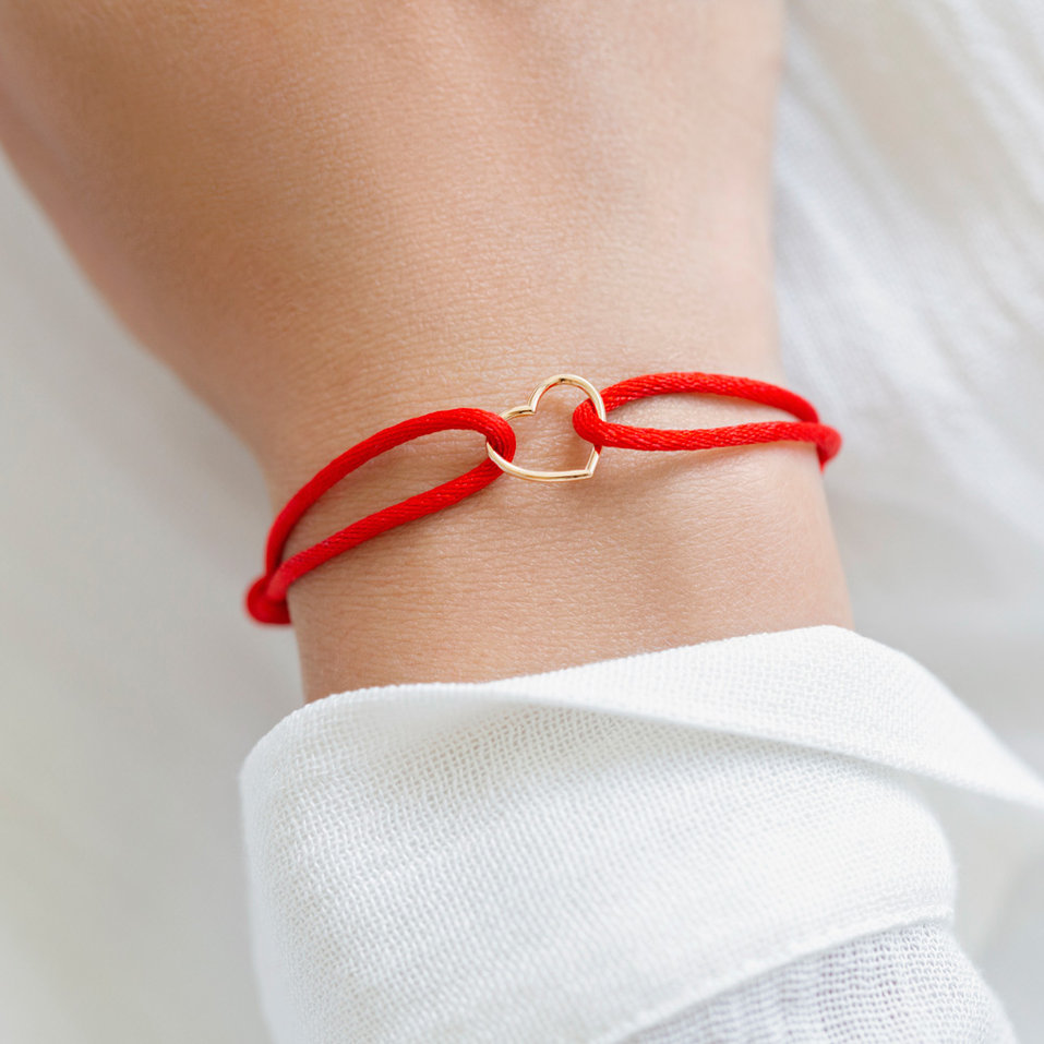 Diamantový náramok so šnúrkou Heart