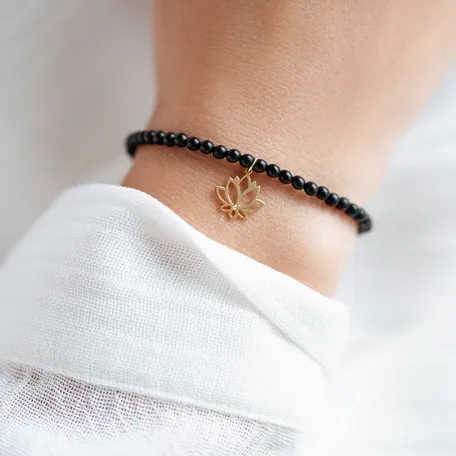Diamantový náramok s achátmi Dark Lotus