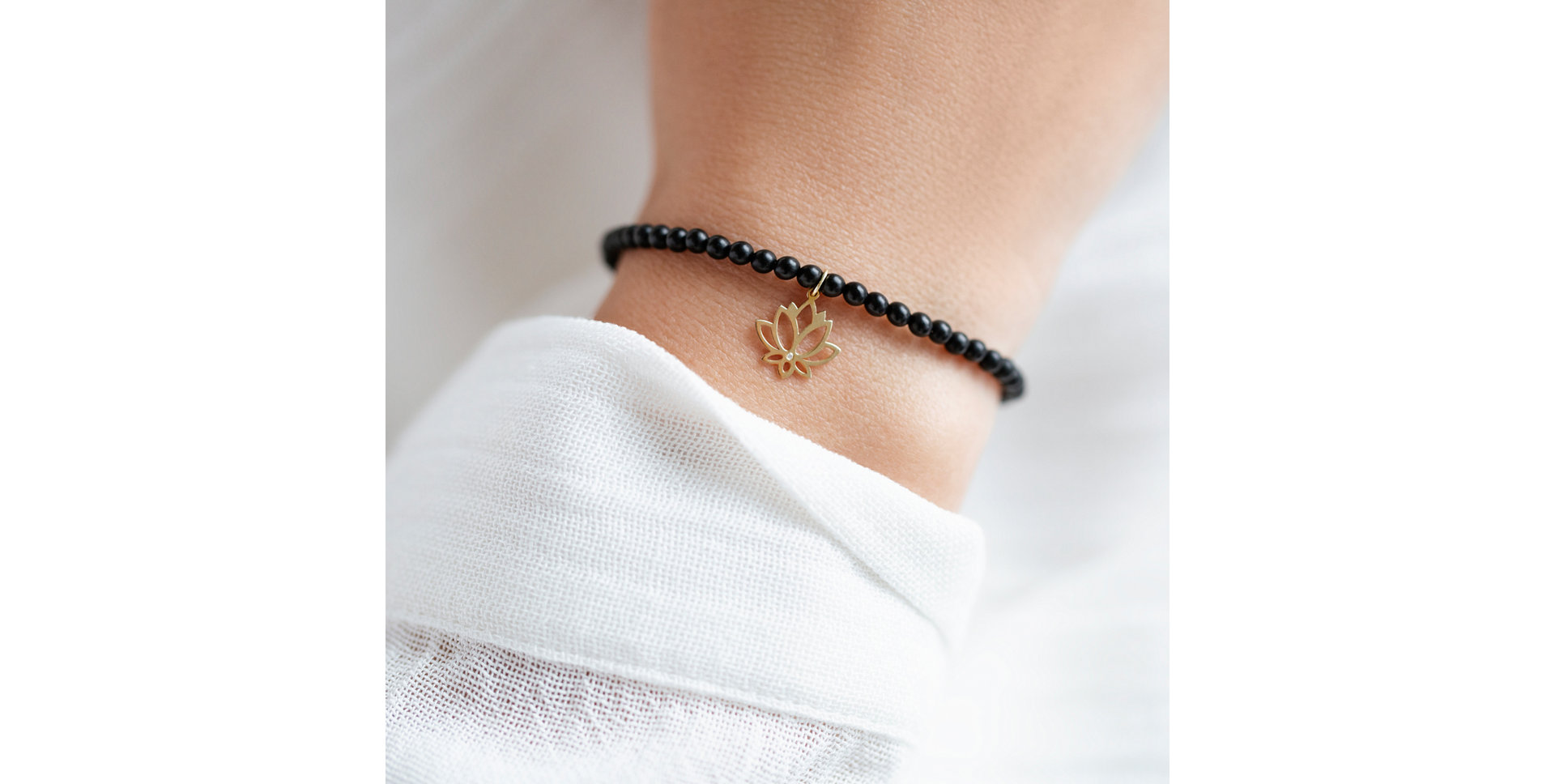 Diamantový náramok s achátmi Dark Lotus