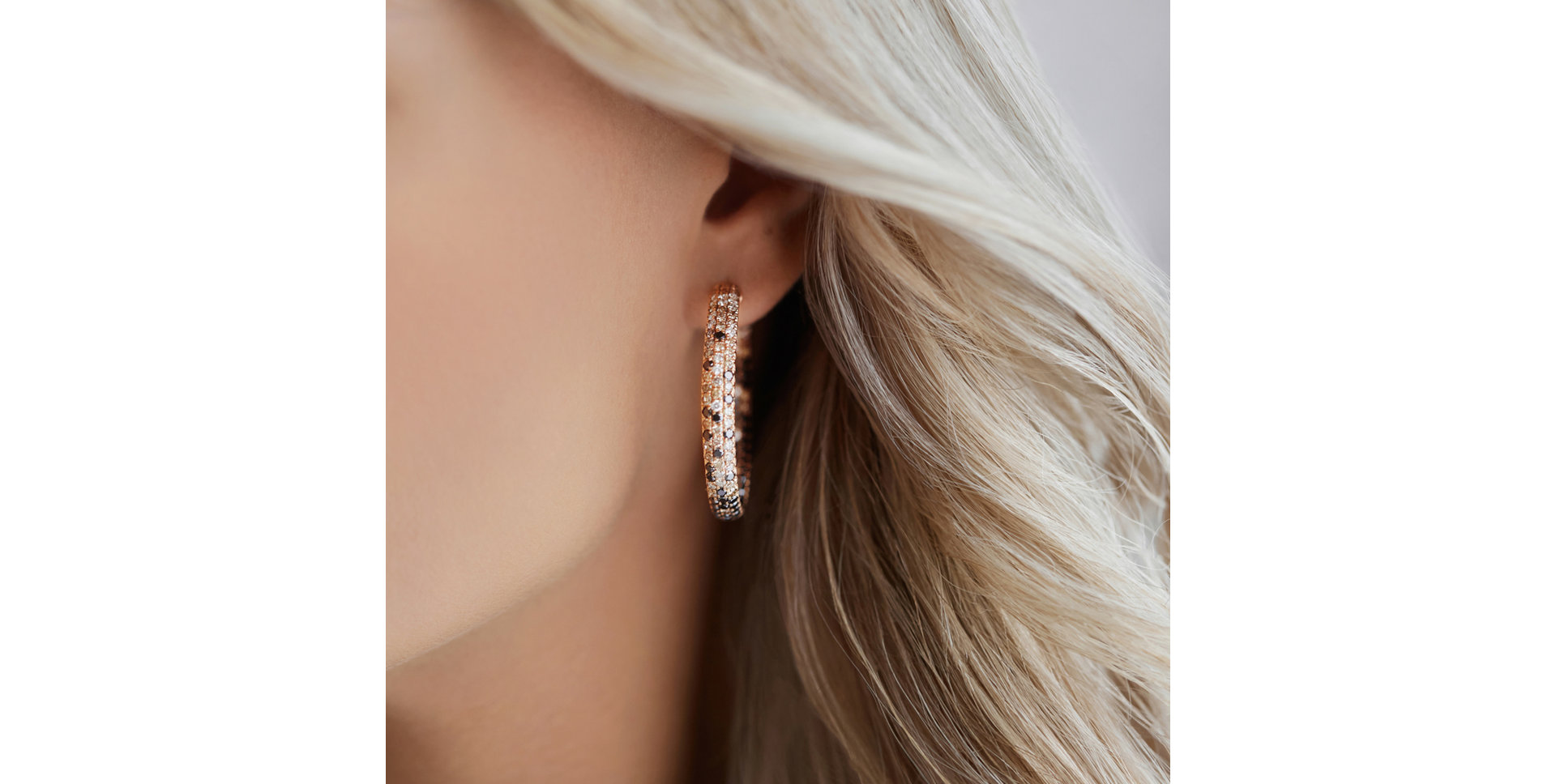 Náušnice s hnedými diamantmi Eclipse