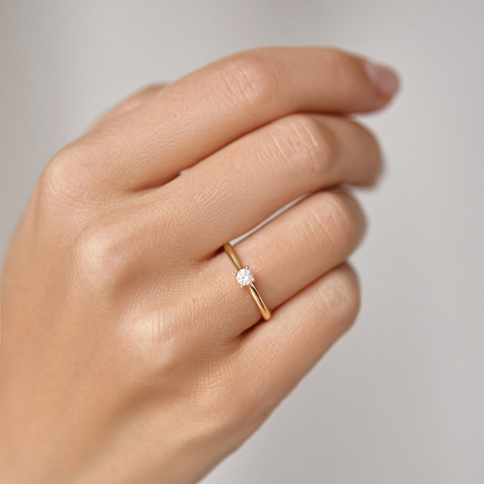 Prsteň s diamantom Forever Love