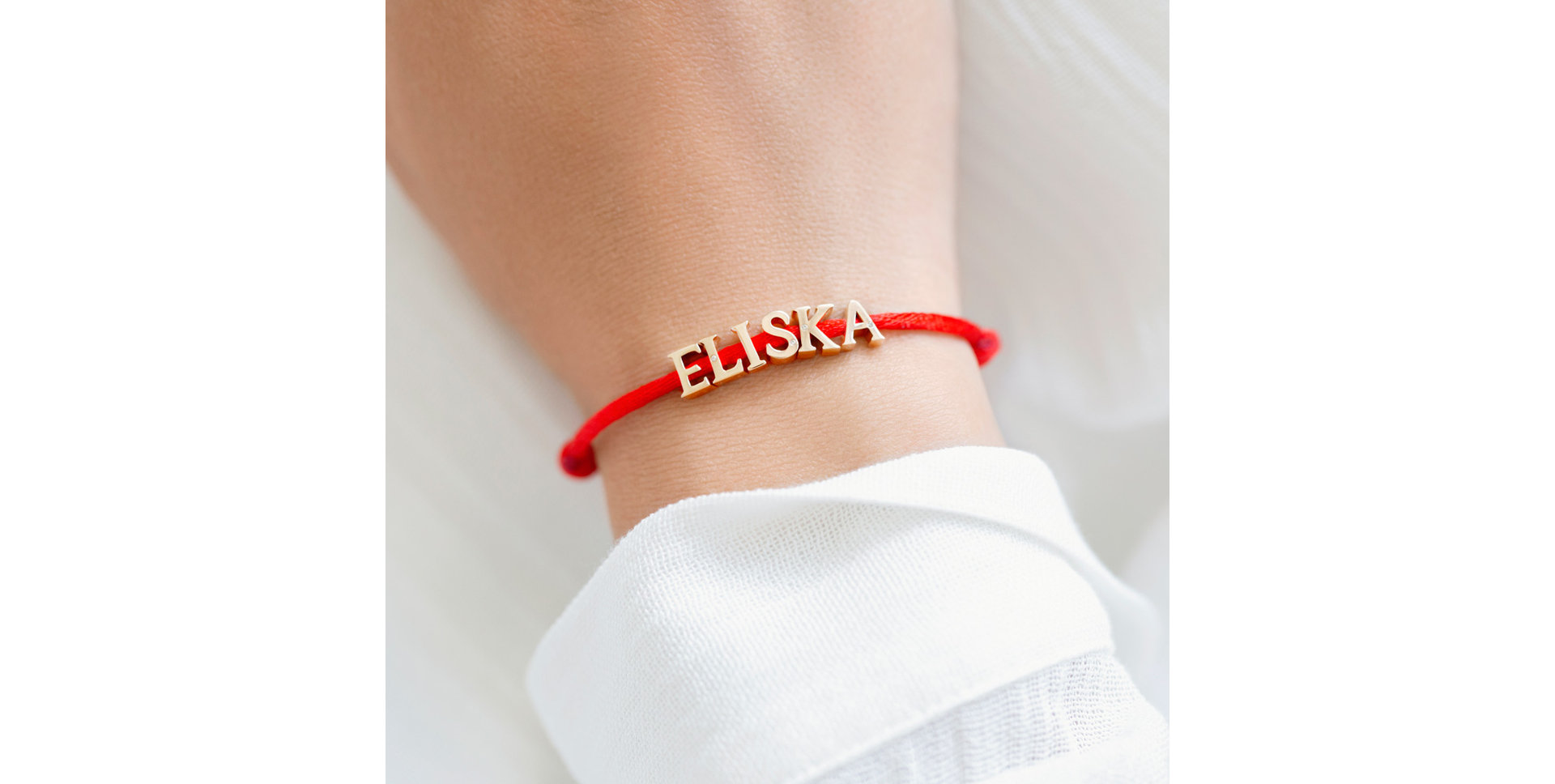 Diamantový náramok so šnúrkou Curly Name