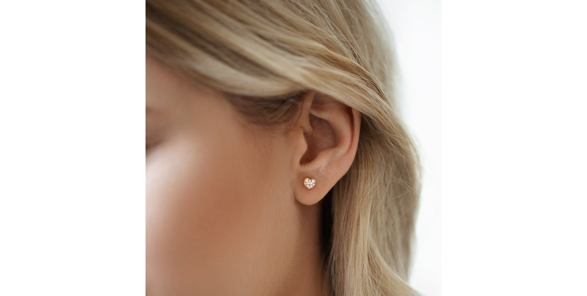 Náušnice s diamantmi Amazing Heart