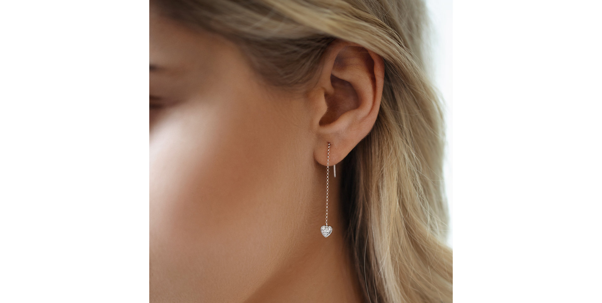 Náušnice s diamantmi Amazing Heart