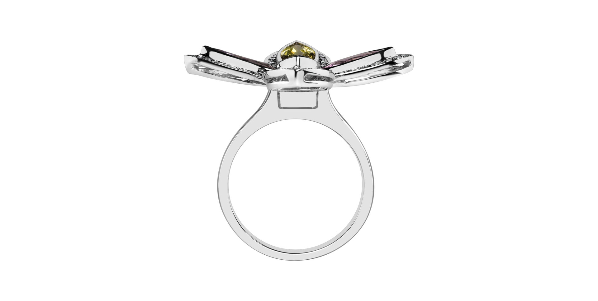 Prsteň s diamantmi a zafírmi Blooming Beauty