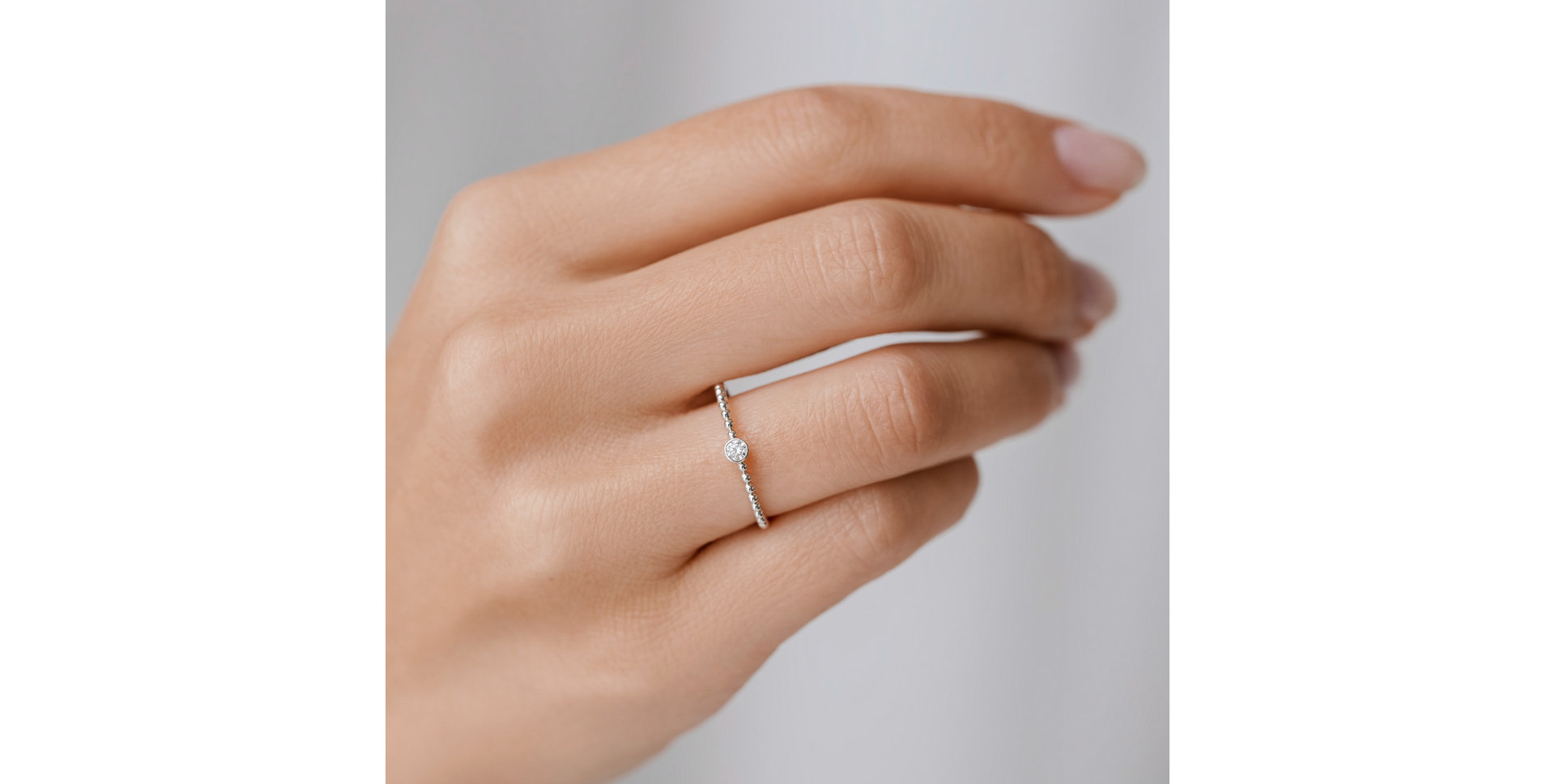 Prsteň s diamantom Dot Joy