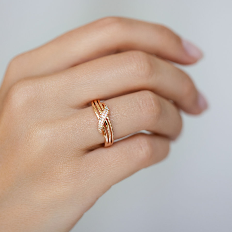 Prsteň s diamantmi Essential Wave