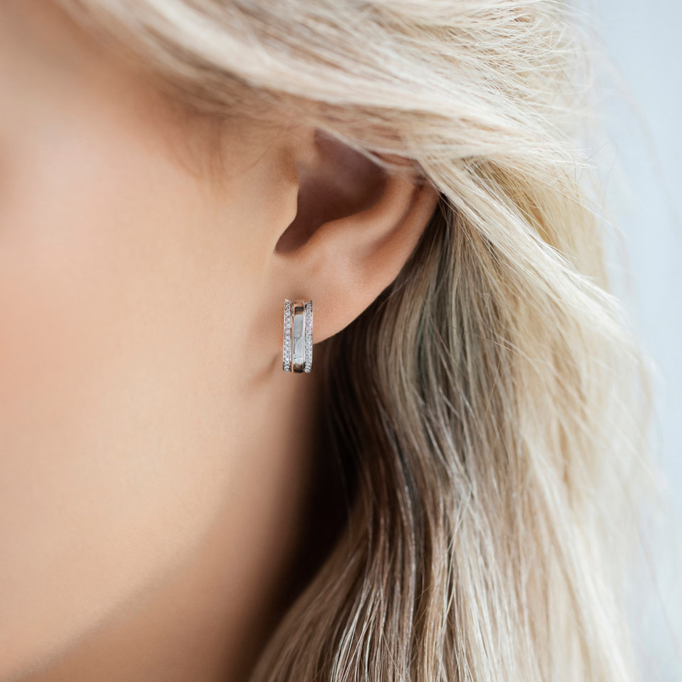 Náušnice s diamantmi Eternity Sparkle