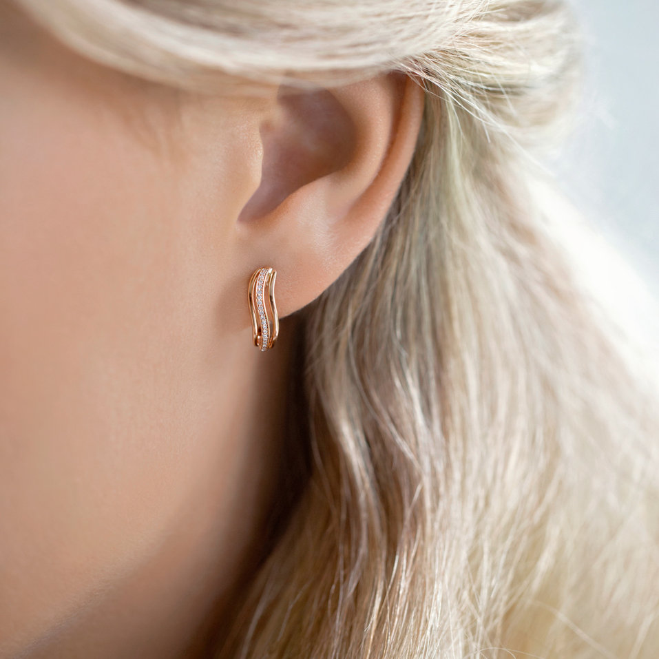 Náušnice s diamantmi Midnight Sea