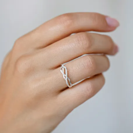 Prsteň s diamantmi Diamond Ripple