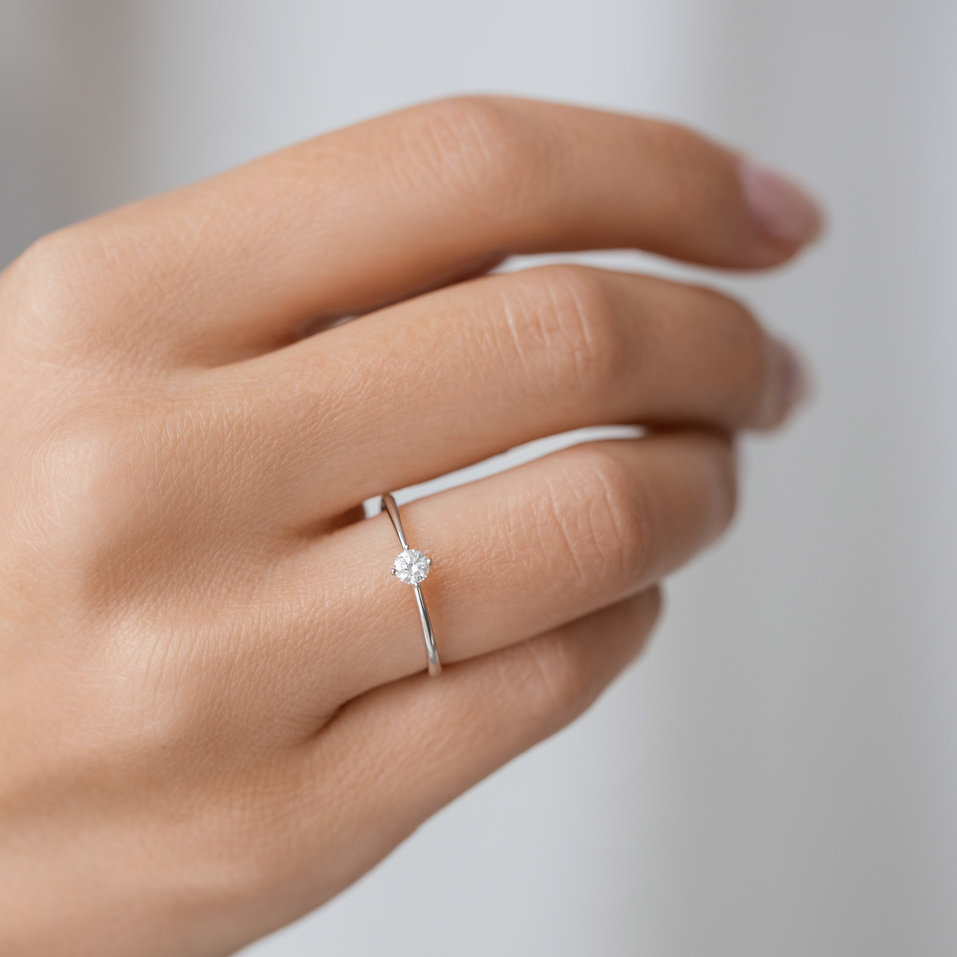 Prsteň s diamantom Made with Love