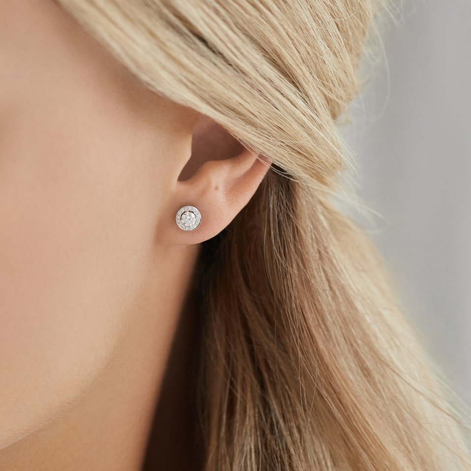 Náušnice s diamantmi Sparkling Rain