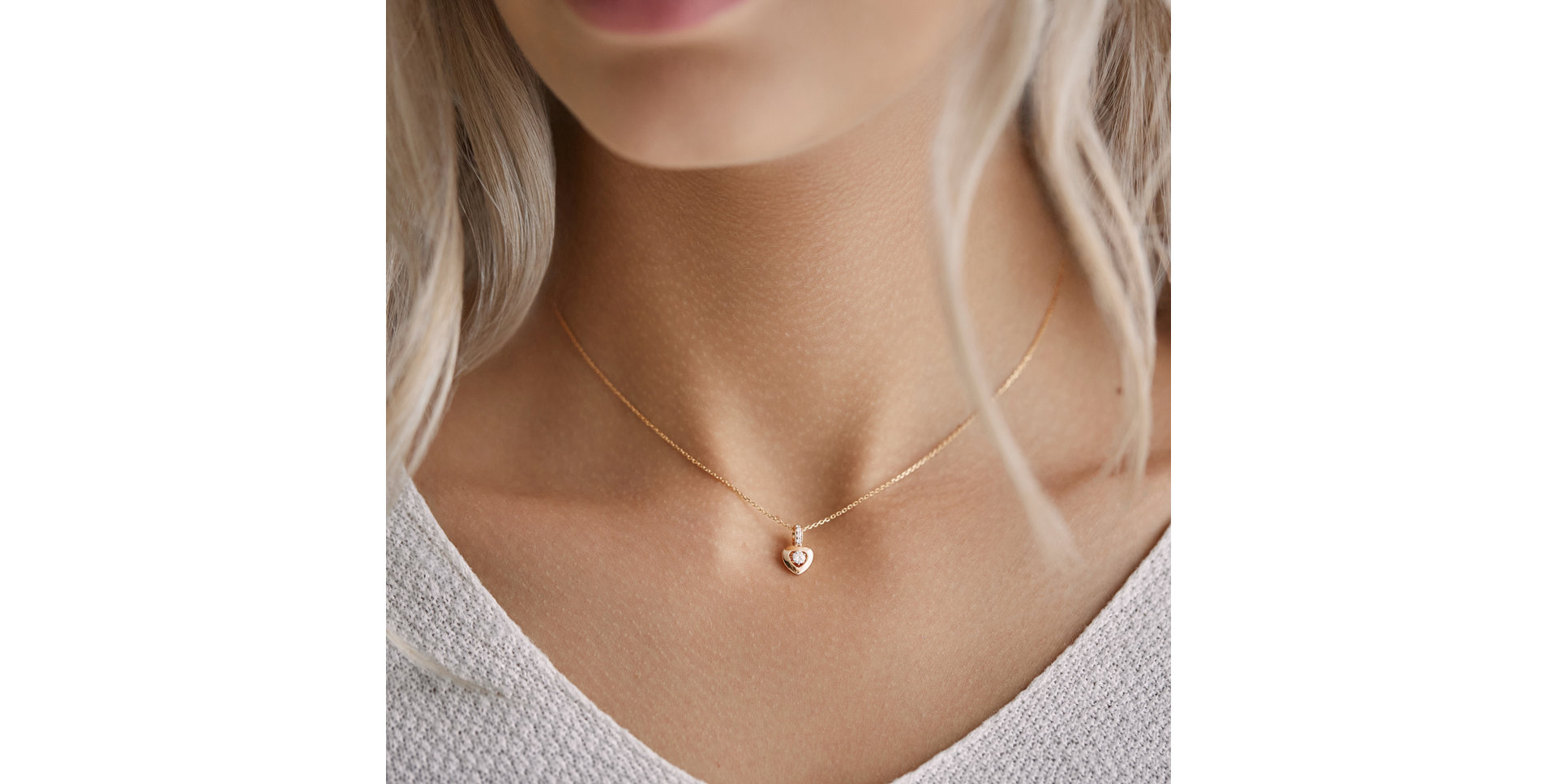 Přívěsok s diamantmi Petite Heart