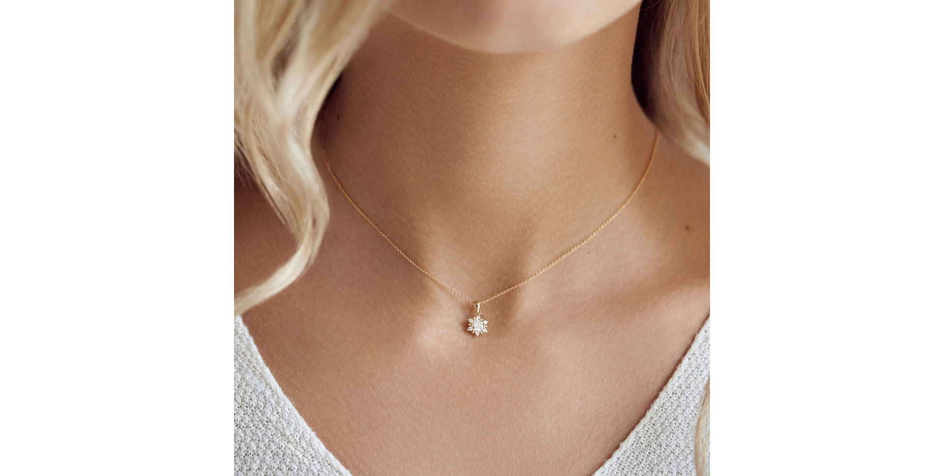 Přívěsok s diamantmi Snow Star