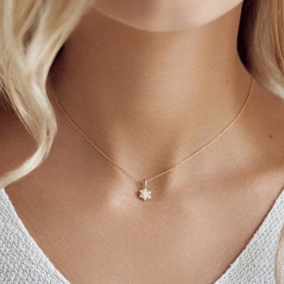 Přívěsok s diamantmi Snow Star