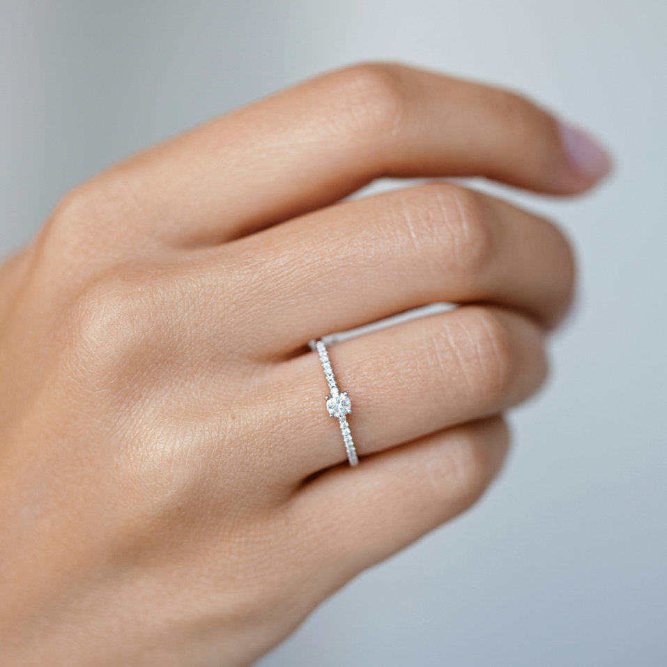 Prsteň s diamantmi Gem Simplicity
