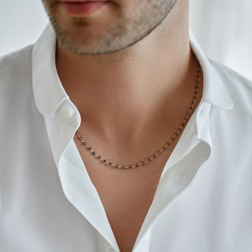 Náhrdelník s čiernymi diamantmi Dark Melody