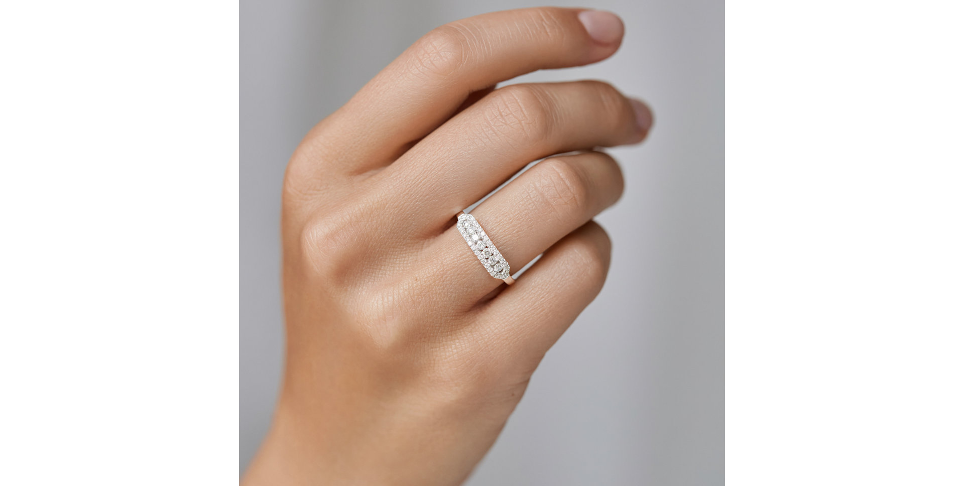 Prsteň s diamantmi a rubíny Bright Life