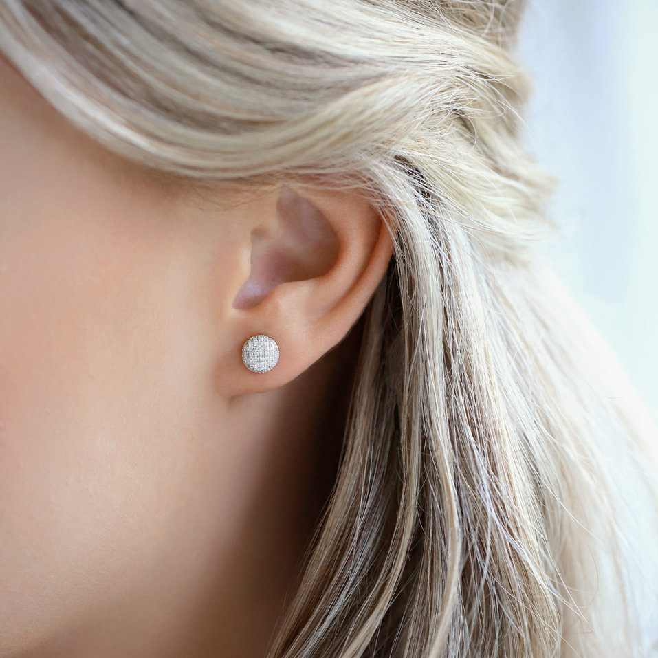 Náušnice s hnedymi diamantmi Wonder Planet