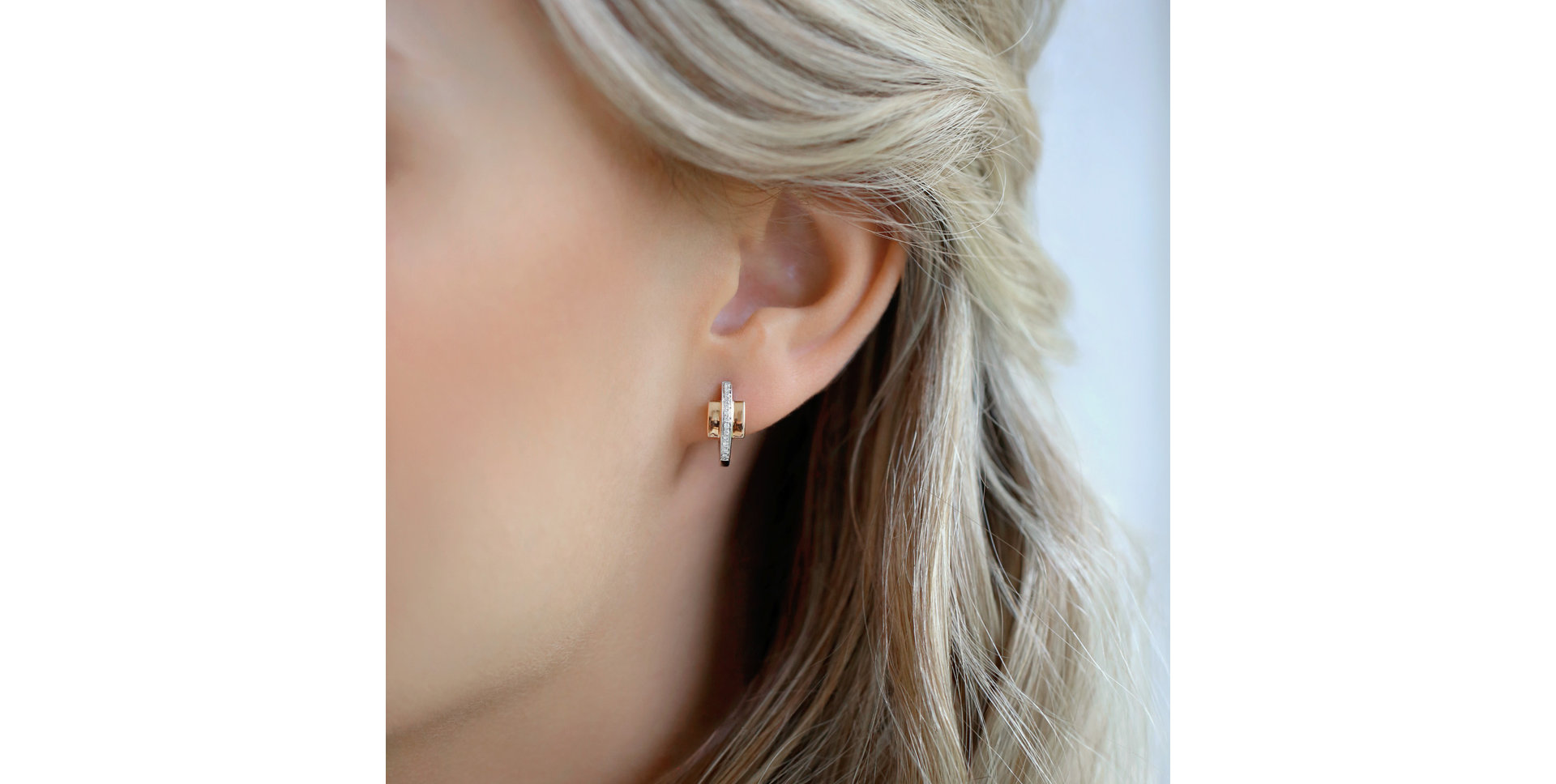 Náušnice s diamantmi Midnight Streamer